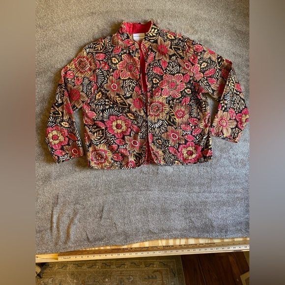 Alfred Dunner Jackets & Blazers - Alfred Dunner Red and Black Floral Suit Jacket